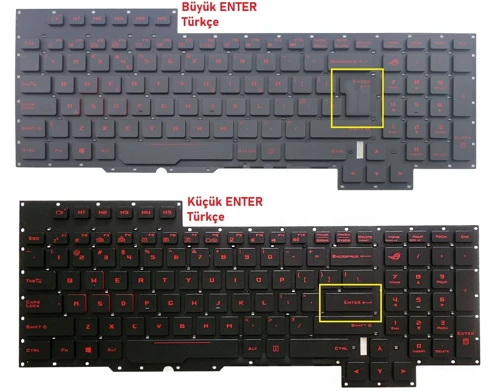 Asus GX700VO Klavye Işıklı V1 (Büyük Enter)