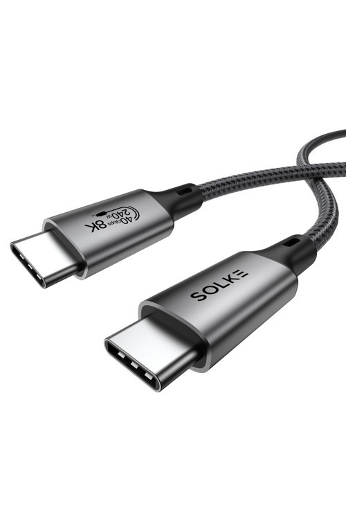 USB4 USB-C Kablo 1.8 m 240W 40Gbps 8K 60Hz 4K 144Hz Thunderbolt 3/4/5 Uyumlu Type-C Hızlı Şarj Veri Görüntü ve Ses Aktarım Kablosu