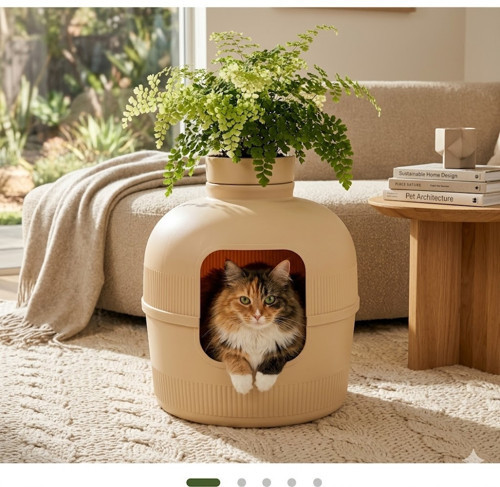 Dekorapet Dekoratif Kedi Tuvaleti Latte