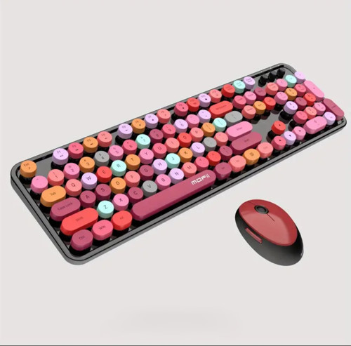 Büro Ev Ofis Bilgisayarı için Kirmizi Siyah Trend Klavye Mouse Set