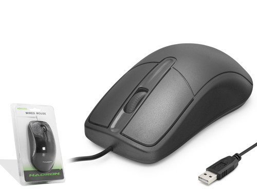 Büro Ev Ofis Bilgisayarı için Siyah Usb Stil Kablolu Optik Mouse