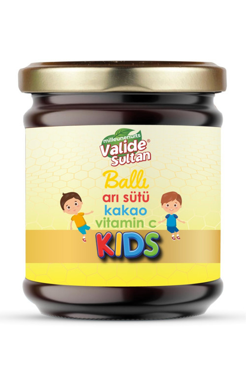 Kids Çocuklar İçin Özel Ballı Arı Sütü Kakao Pekmez Ve Vitamin C Katkılı Macun