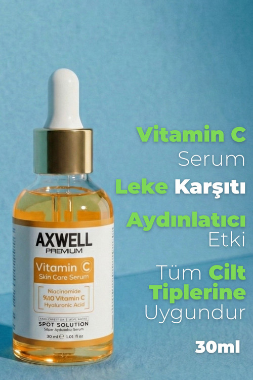 Leke Karşıtı Süper Aydınlatıcı Vitamin C Serum Ascorbic Asit, Niacinamide Hyaluronic Acid 30 Ml