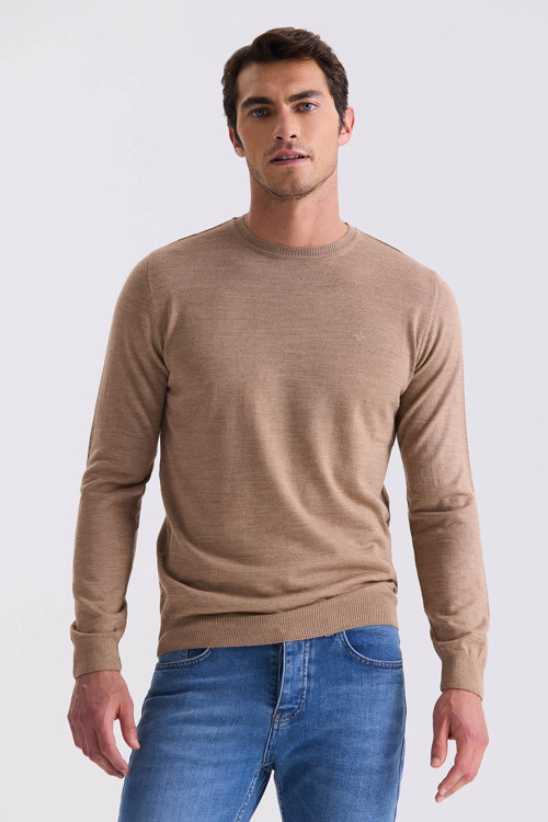 Camel Regular Fit Bisiklet Yaka Triko Kazak