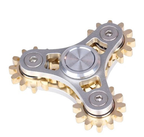 EDC Fidget 4 Dişli Senkron Pirinç Metal Premium Yeni nesil stres çarkı