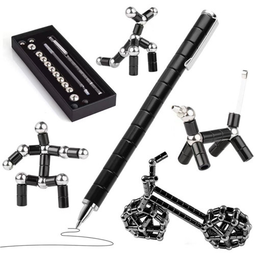 Metal Dönüştürülebilir Fidget Magnetic Pen | Stres Azaltıcı Masa Oyuncağı