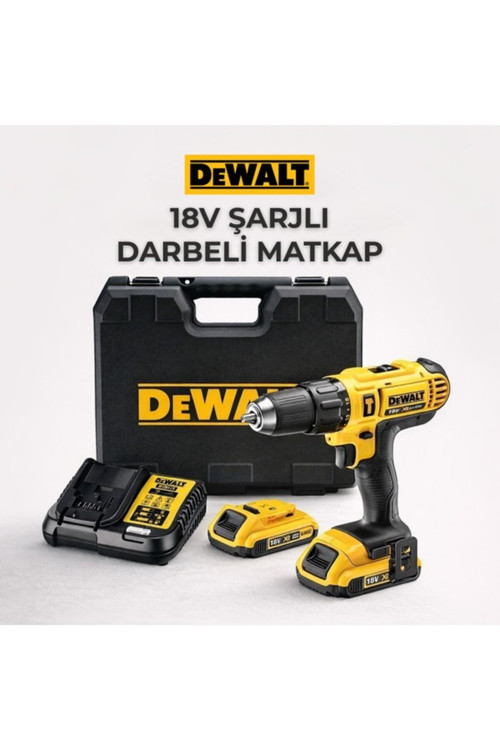 18V 2.0 Ah Li-Ion Şarjlı Darbeli Matkap | Çift Akülü | Taşıma Çantalı