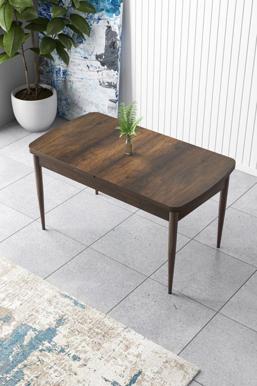 Zen Serisi 80x132 Açılabilir Mdf Barok Ahşap Desen Mutfak Masası