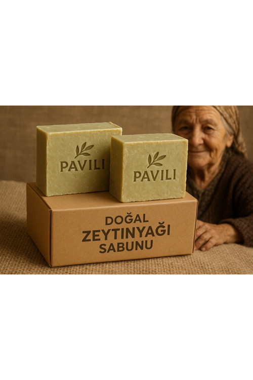 PAVİLİ El Yapımı Doğal Zeytinyağı Sabunu – 2’li Avantajlı Paket
