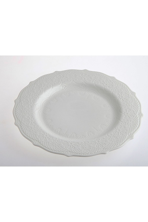 Yemek Tabağı, Porselen, Dantel Koleksiyon Yemek Tabağı, 26cm. Beyaz 2 Li Set Olarak Satılmaktadır