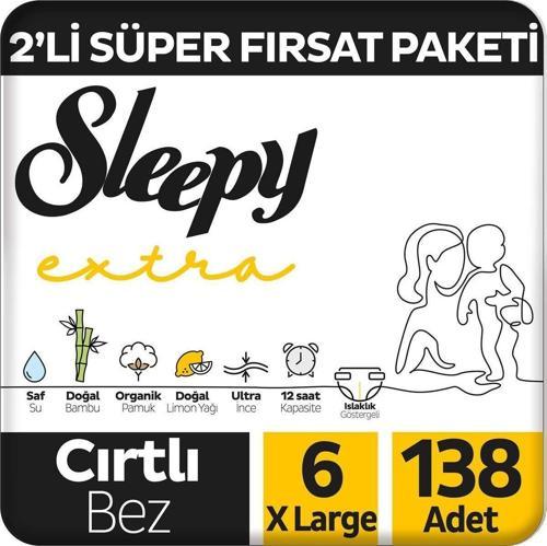 Extra Günlük Aktivite 6 Numara X Large 138'li Bebek Bezi