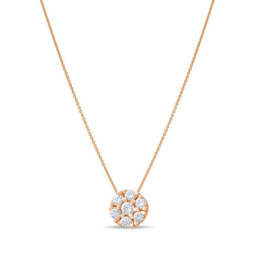 0.27 Karat Pırlanta Kolye, Doğal Pırlanta, Mücevher Sertifikalı, Rose Altın
