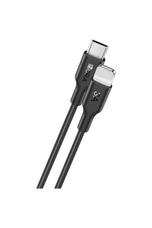 CAB273 3A Type-C To Lightning Pvc Örgü Data ve Şarj Kablosu - 1 Metre - Dayanıklı - White