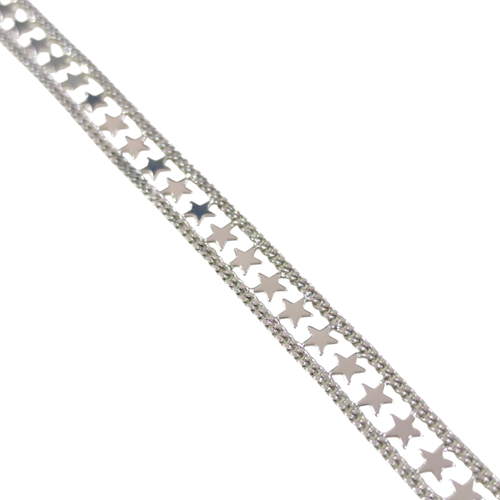 XUPING 10 MM YILDIZLI BİLEKLİK 18 CM BEYAZ
