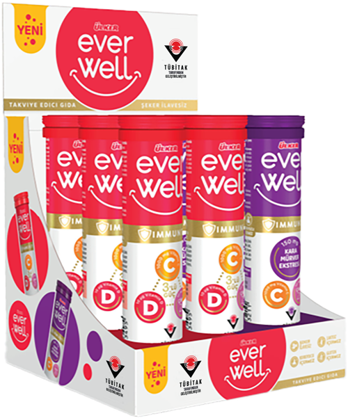 EVERWELL Tanışma Paketi - Mix Efervesan Tablet Çeşitleri - 607.5 gram - 9 Adet (135 Tablet)