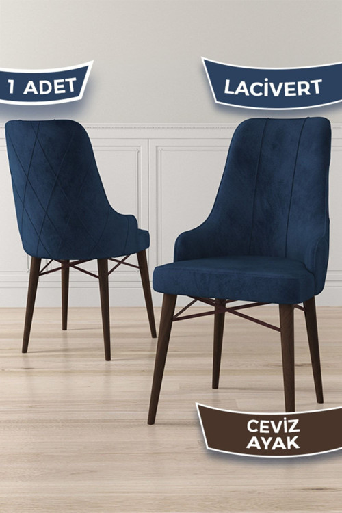 Concept Neta Serisi, 1.Sınıf Babyface Kumaş Lacivert Sandalye, Ceviz Gürgen Ayak