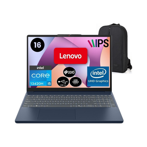 Ideapad Slim 3 I5-13420H 12G 512G SSD 16' Fhd+ 1920X1200 W11P Cosmic Blue 83K2001RTR + Istanbul Arena Çanta