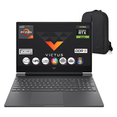 Victus Amd Ryzen 7-8845HS 64GB 1tb SSD Nvidia RTX4060 8gb 15.6" Windows 11 Pro Fhd 144Hz Gaming +Snertech Çanta