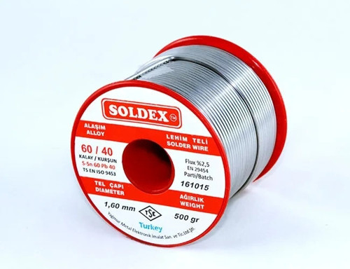 Soldex 60-40 Lehim Teli 500 Gr 3 Mm - Sn:60 / Pb:40