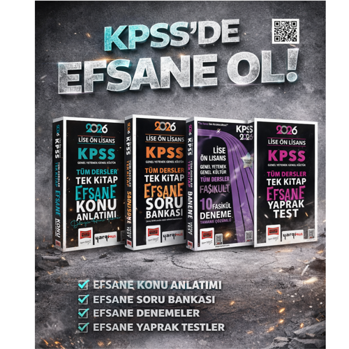 Yargı 2026 KPSS Lise Ön Lisans Tüm Dersler Tek Kitap Efsane Konu Anlatımı & Lise Ön Lisans Soru Bankası & Lise Ön Lisans