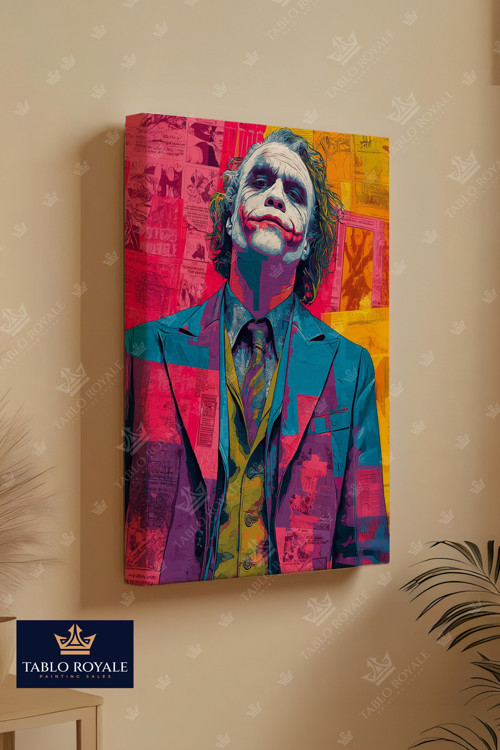 Renklendirilmiş Joker Kanvas Tablo