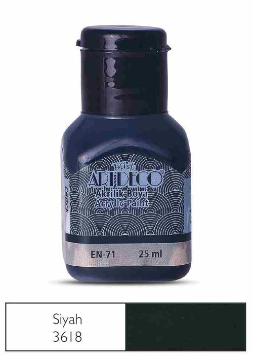 Akrilik Boya 25 Ml Siyah 70A-3618
