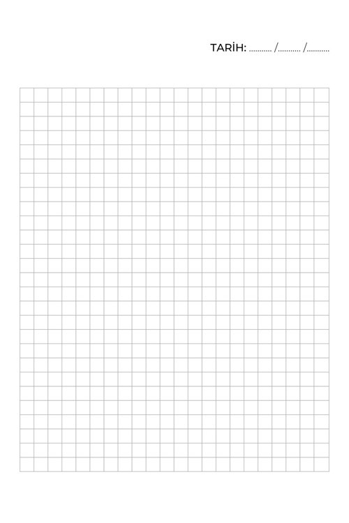 Kareli Not Defteri, Okul Defteri, Kareli Defter, A5 Boy