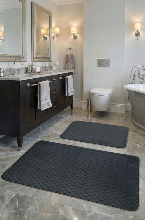 Söğüt Kaymaz Taban, Yumuşacık, Süper Emici 2'li Banyo Paspası Seti