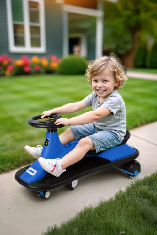 Sesli ve Işıklı Royal Swing Car URT042-001-MAVİ