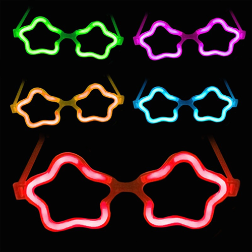 12 Adet Yıldız Glow Gözlük – Glow Partisi Etkinlik İçin