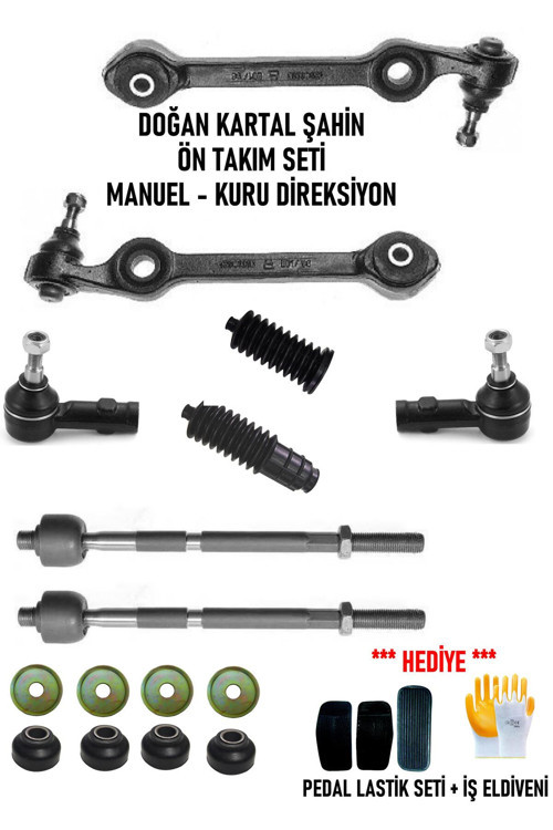 DEP0030 M131 DOĞAN KARTAL ŞAHİN MANUEL DİREKSİYON ÖN TAKIM ÖN DÜZEN ROTİLLİ KOL ROTMİLİ ROTBAŞI SET