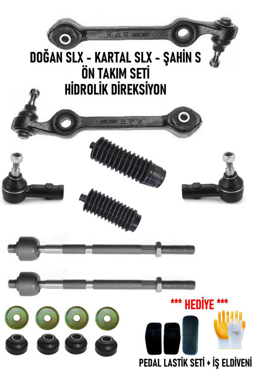 DOĞAN KARTAL ŞAHİN S-SLX HİDROLİK DİREKSİYON ÖN TAKIM ÖN DÜZEN ROTİLLİ KOL ROTMİLİ ROTBAŞI SET