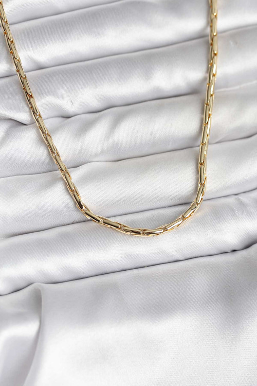 14K Gold Renk Kaplama Model CM Kadın Kolye // XD-BKO10730-ST