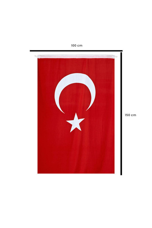 100x150 Türk Bayrağı (1MX1.5M) Özel Rüzgar Geçirgen Güneşe Yağmurra Dayanıklı Özel Kumaş