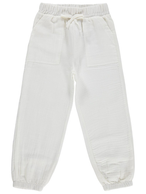 Jogger 10-13 Yaş Pantolon - Beyaz