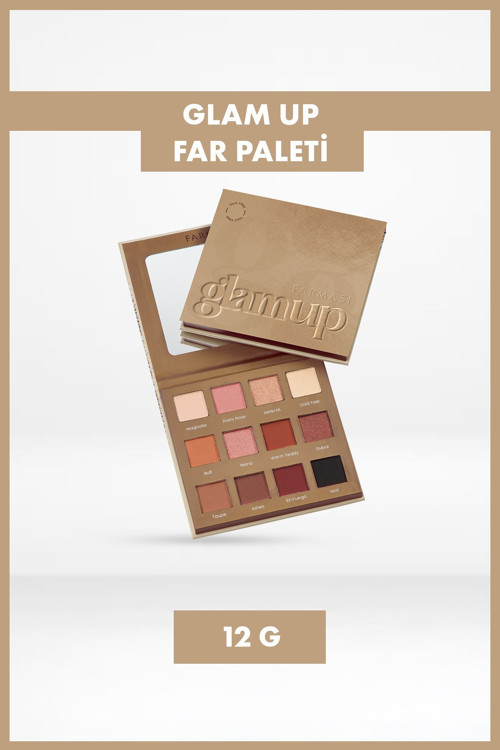 Glam Up Mat & Işıltılı 12'li Yoğun Pigmentli Far Paleti