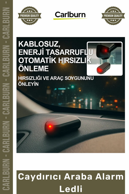 #Alarm Güneş Enerjili Solar Sahte Güvenlik Uyarı Kırmızı Flaşör Işık Caydırıcı Araba Alarm Ledli