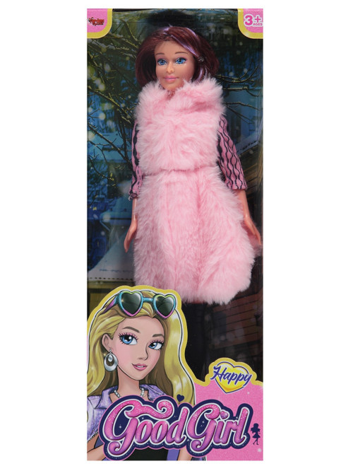 Kürklü Çizmeli Oyuncak Bebek 29 Cm - Pembe