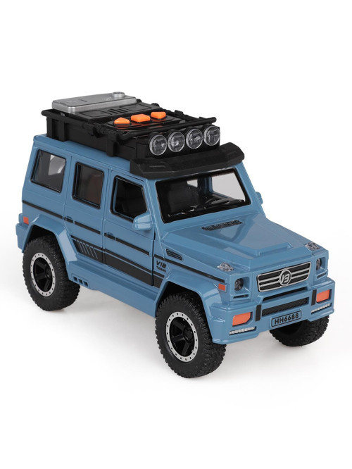 Kutulu Sürtmeli Işıklı Müzikli Off-Road Lüks Araba - Mavi