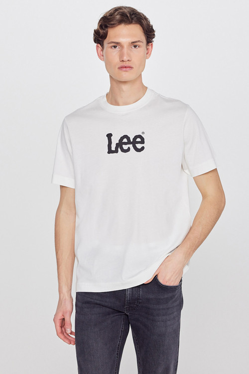 Pamuklu Regular Fit Logo Baskılı Bisiklet Yaka Erkek T Shirt L2610100 102 BEYAZ