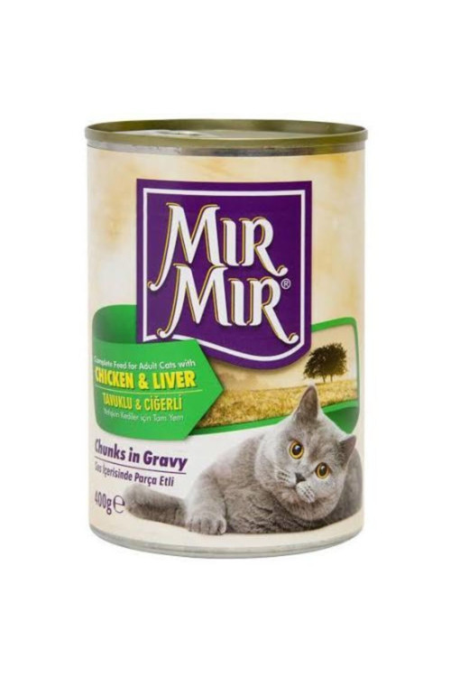 Mırmır Kedi Konserve 12x400 Gr Tavuk Ve Ciğerli