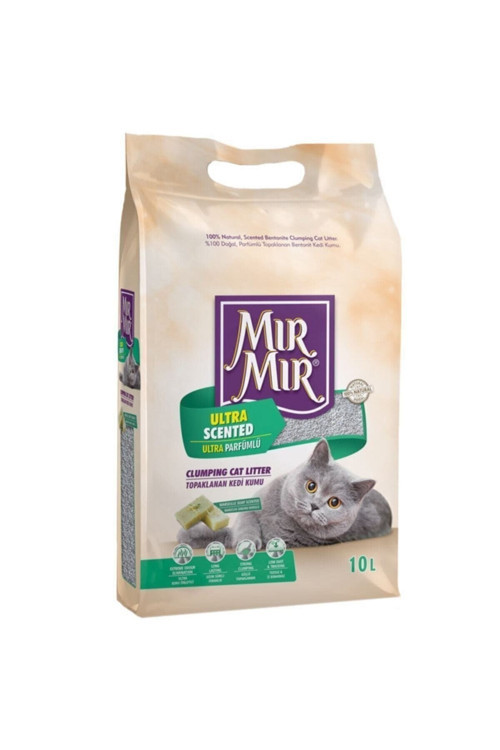 Mırmır Ultra Parfümlü Topaklanan Kedi Kumu - 10 Litre