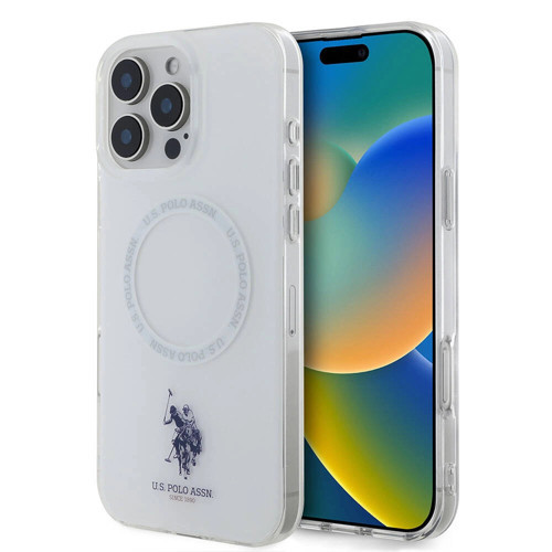 Apple iPhone 16 Pro Kılıf U.S. Polo Assn. Orjinal Lisanslı M-safe Şarj Özellikli IML Double Horse Lo