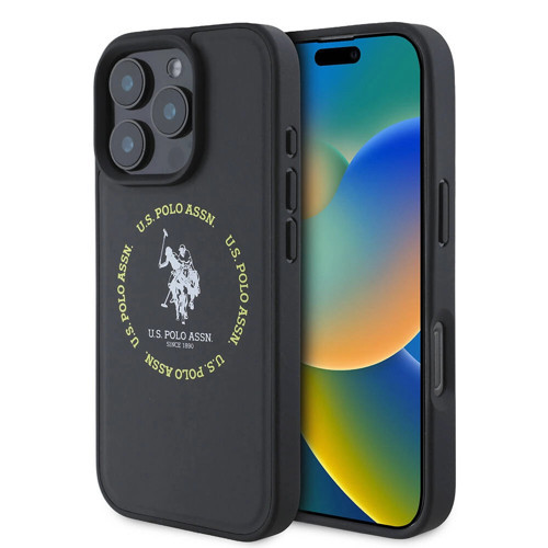 Apple iPhone 16 Pro Kılıf U.S. Polo Assn. Orjinal Lisanslı M-safe Şarj Özellikli Circle ve Double Ho