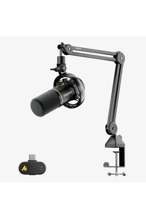 Pd200Ws Kablosuz Hibrit Dinamik Mikrofon Seti - Masaüstü Stand Dahil, Usb/Xlr/2.4G Wireless
