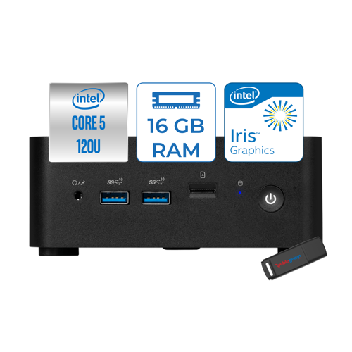 Msı Cubı Nuc Intel Core 5 120U 16GB Ddr5 2tb SSD Iris Xe Graphics Windows 11 Pro Mini Bilgisayar 1M013BEUH03 + Zettausbbellek