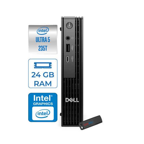 Pc Pro Mıcro QCM1250 Intel® Ultra 5 235T 24GB Ddr5 2tb SSD Intel® Graphics WIN11PRO Mini Masaüstü Bilgisayar BTO106P09+ZETTAUSBBELLEK