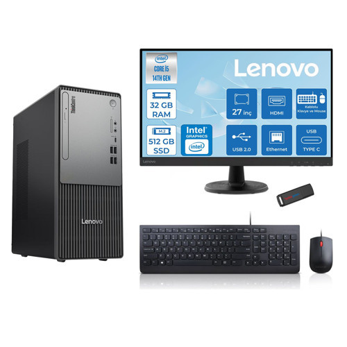Pc Pro Mıcro QCM1250 Intel® Ultra 7 265T 32GB Ddr5 512GB SSD Intel® Graphicsdell 27 Inç Fhd Mon. Freedos Mini Masaüstü Bilgisayar BTO10727F12+ZETTAUSBBELLEK