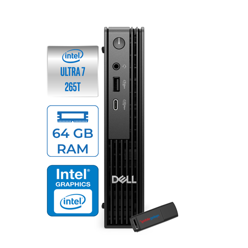 Pc Pro Mıcro QCM1250 Intel® Ultra 7 265T 64GB Ddr5 2tb SSD Intel® Graphics WIN11PRO Mini Masaüstü Bilgisayar BTO107P24+ZETTAUSBBELLEK