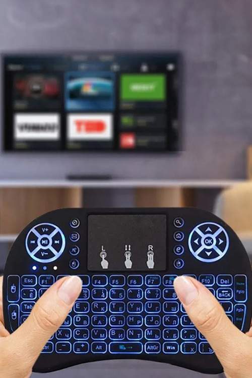 Bluetooth Akıllı Tv Android Uyumlu Mini Klavye Touchpad İle Mouse İşlevi Mini Kablosuz Klavye